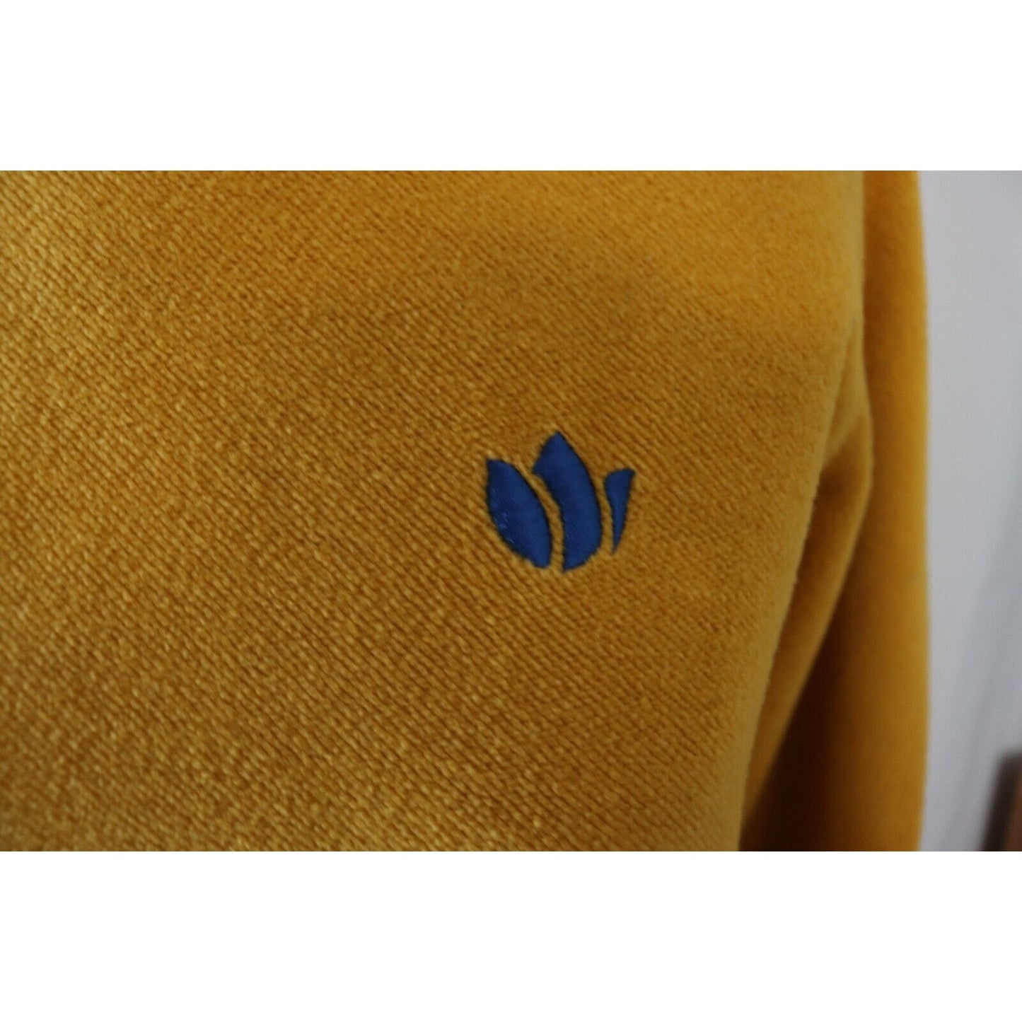 Dutch Bros Yellow Sweater Size Small Cotton Long Sleeve