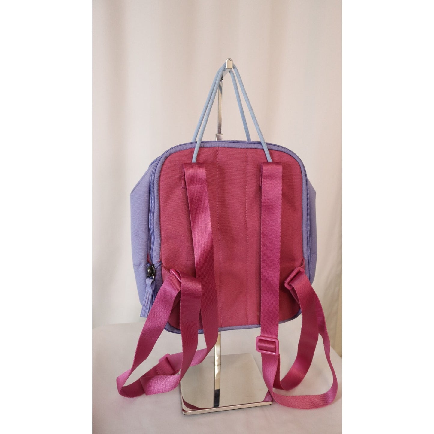 Vintage Nike Small Backpack Pastels Blue Pink Purple Expandable Flaws