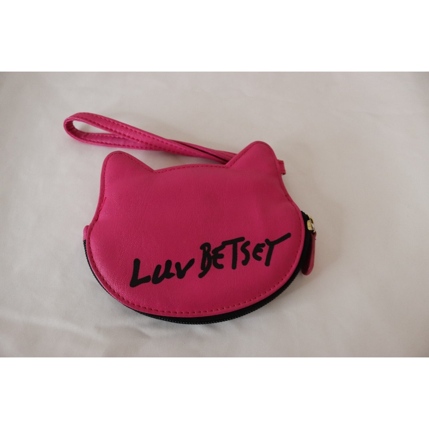 Luv Betsey Johnson Pink Cat Wristlet Wallet