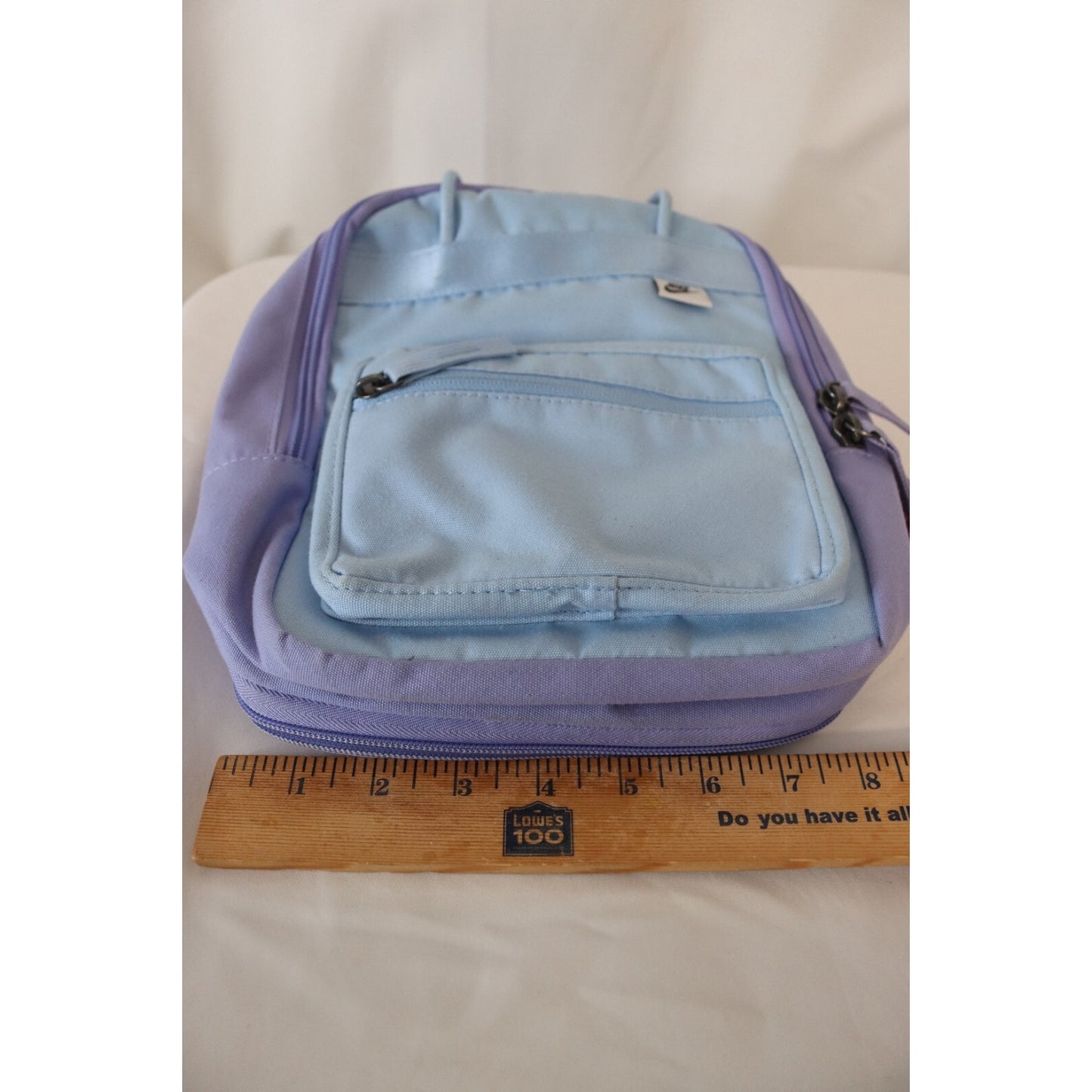 Vintage Nike Small Backpack Pastels Blue Pink Purple Expandable Flaws
