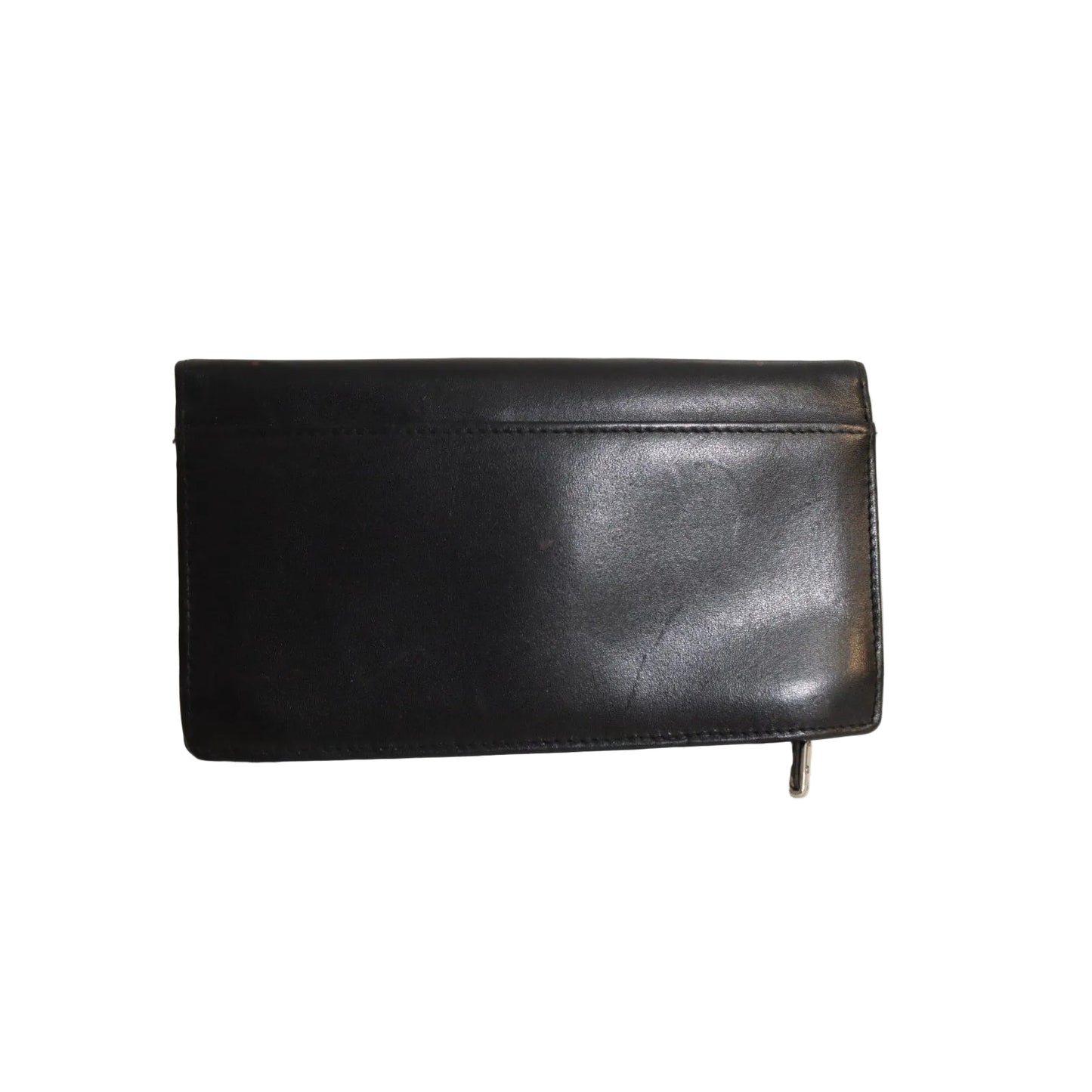 Buxton Black Solid Leather Wallet Credit Card Check