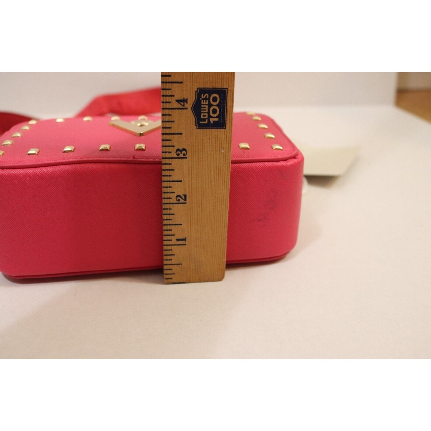 Valentino Orlandi Studded Blush Pink Camera Bag Crossbody Designed in Italy