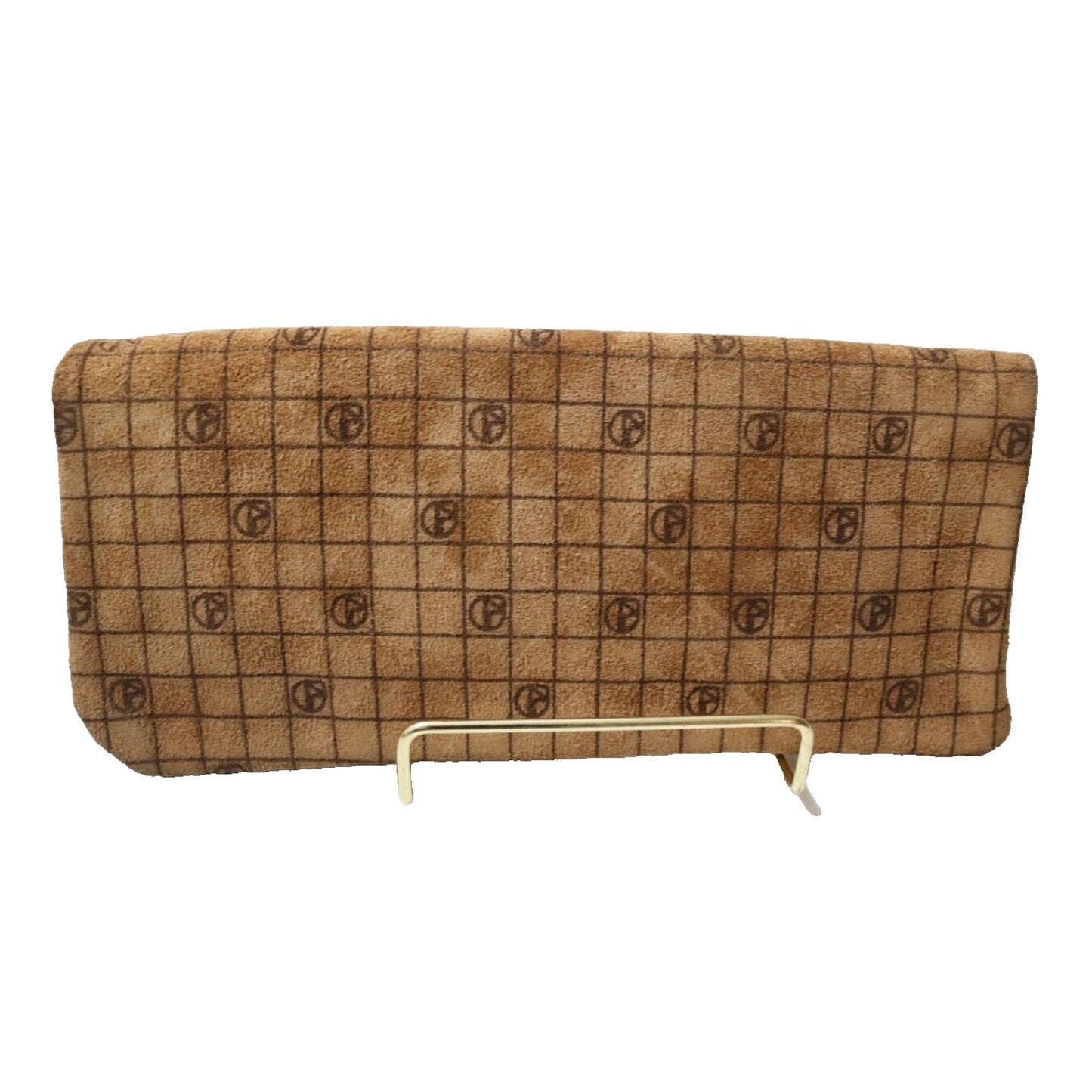 Nazareno Gabrielli Leather Wallet Mid Century Clutch Logo Flaw Lambskin