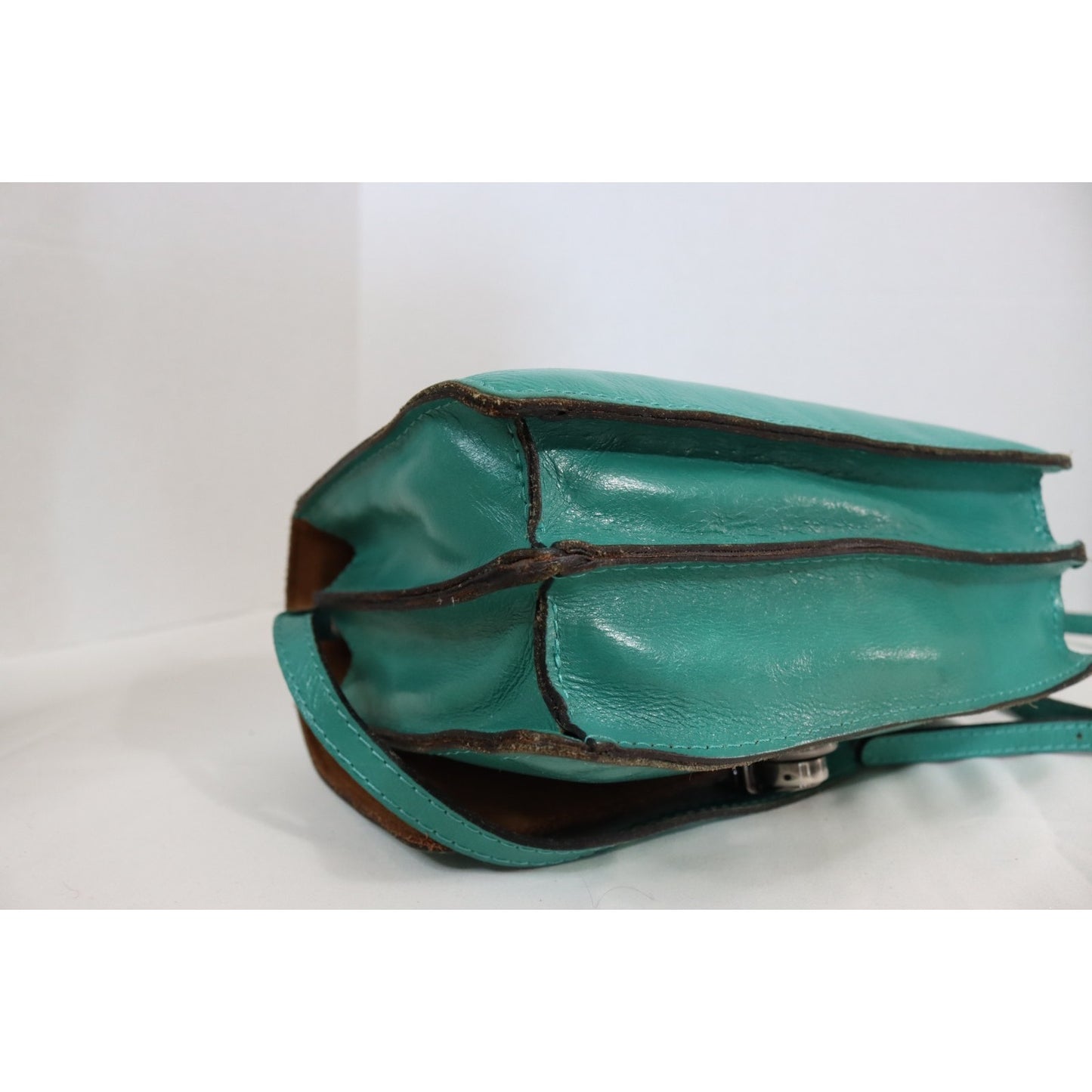 Patricia Nash Lanza Green Crossbody Leather Bag Silver Hardware (38)