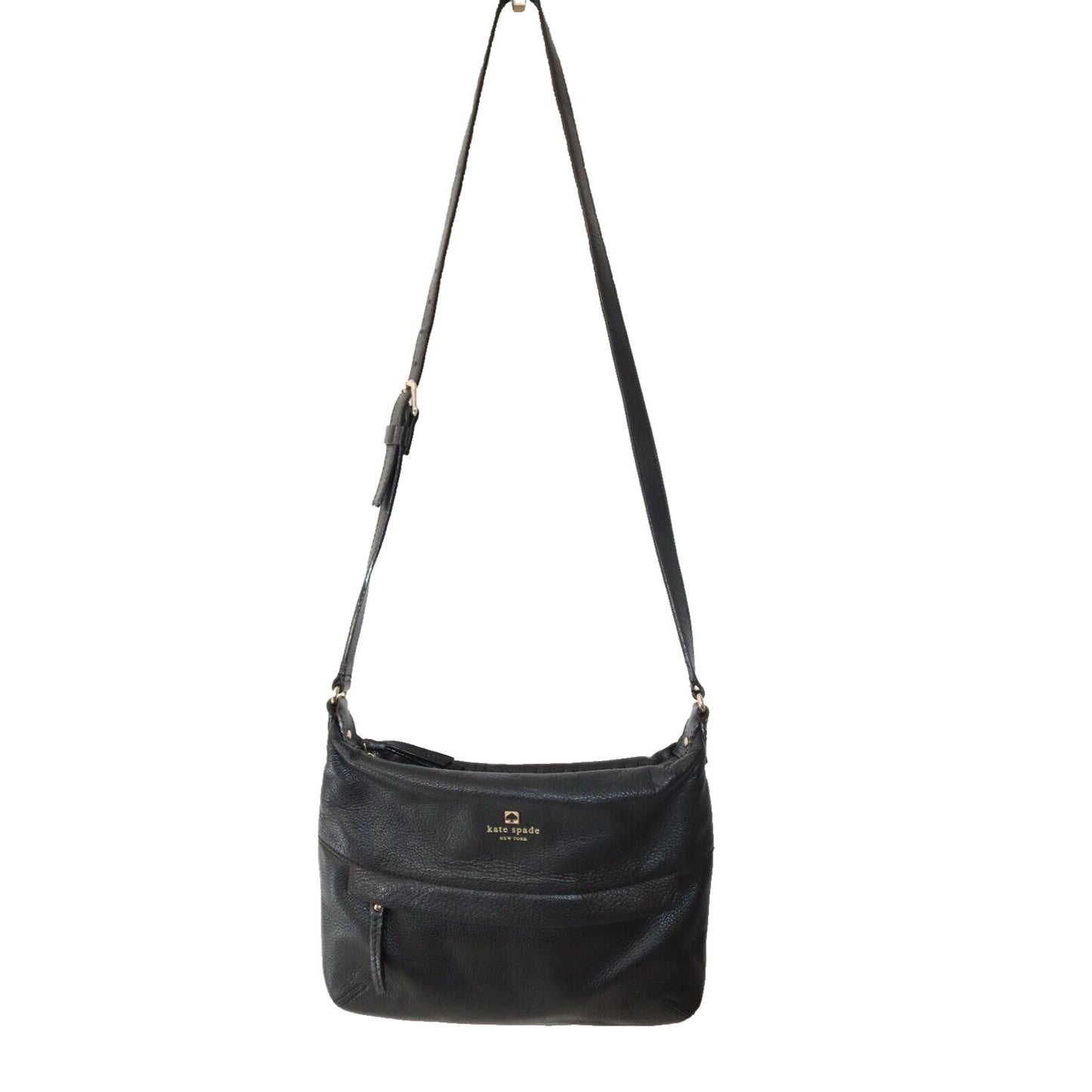 Kate Spade Crossbody Leather Black Lined Adjustable