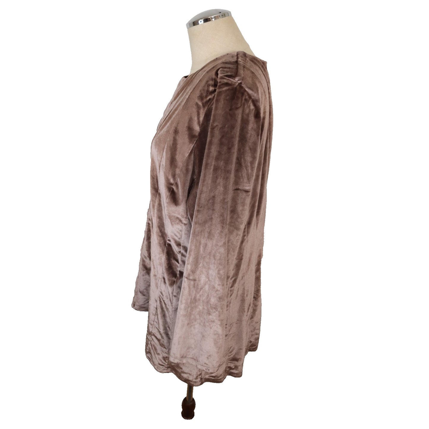 Soft Surrounding 2X Velvet Shiny Tunic Top Long Sleeve