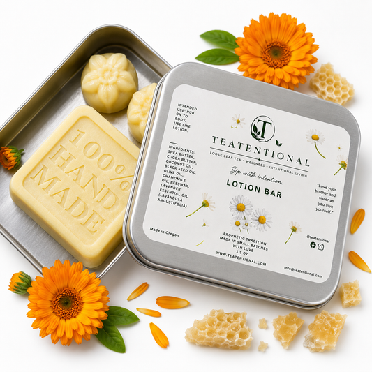 Organic Chamomile Rose Lotion Bar – Soothing Hydration for Sensitive Skin
