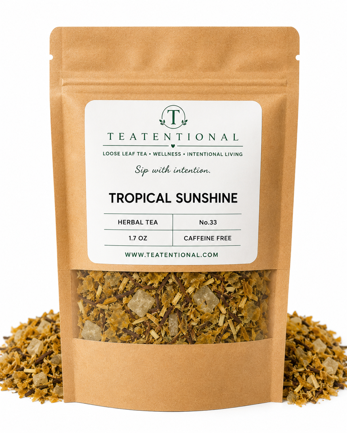 Tropical Sunshine Green Rooibos Loose Leaf Tea | Fruity Caffeine Free Blend | No. 33