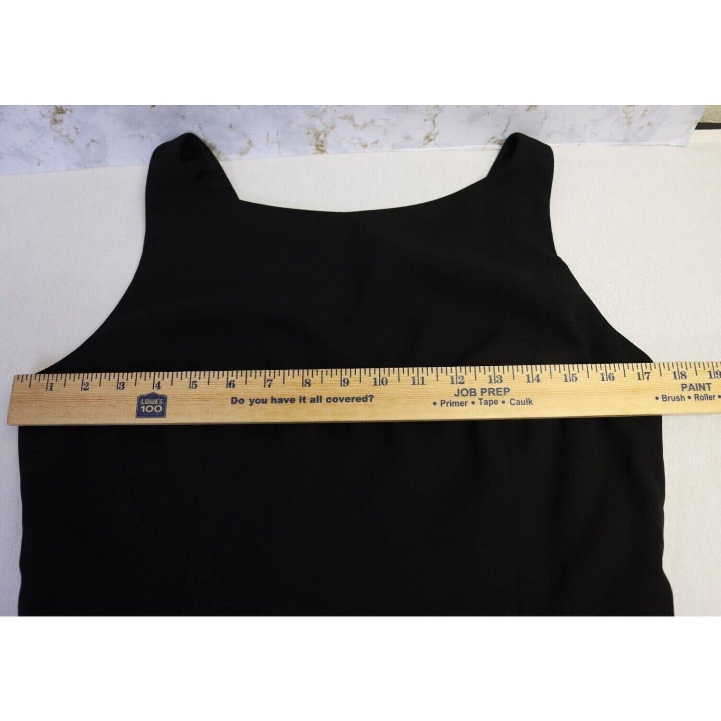 Laundry By Shelli Segal Black Evening Dress Sleeveless V Neck 56" Size 14