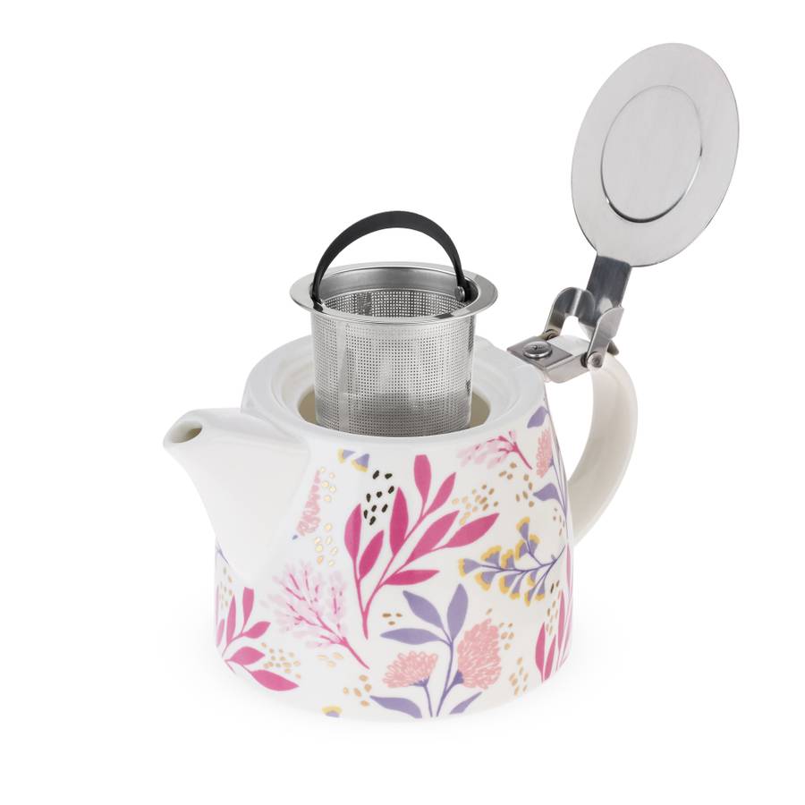 Ceramic Teapot and Infuser 20 oz | Botanical Bliss Tea Set