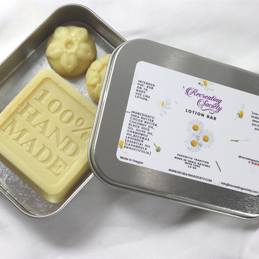Organic Chamomile &amp; Rose Lotion Bar – Soothing Hydration for Sensitive Skin